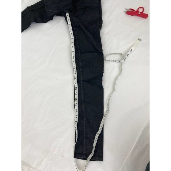 Free People High-Rise, High-Waisted Black Sparkle Glitter grunge Jeans - Sz 25 - Picture 11 of 11